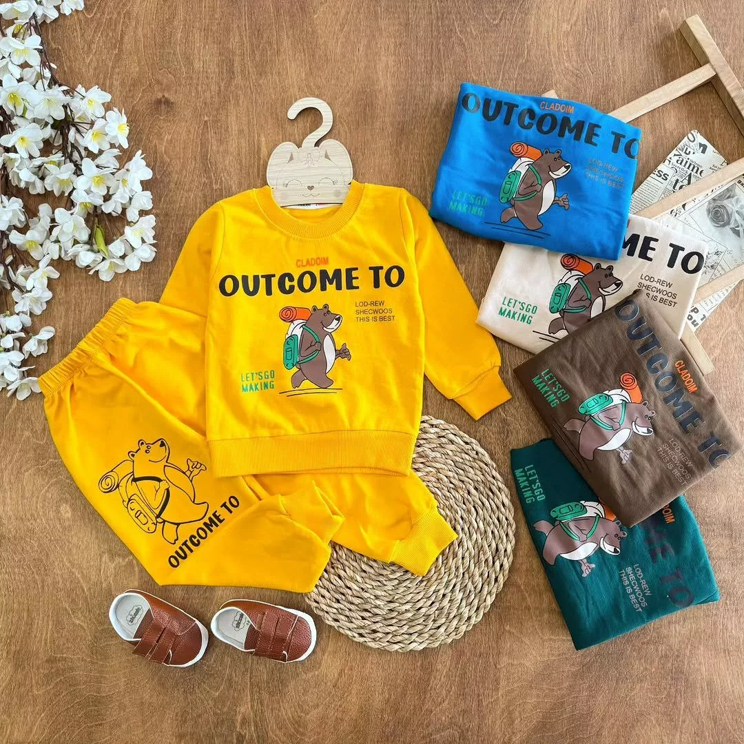 بلوز شلوار خرس کوله پشتی outcome سایز ۳۵ تا ۴۵ کد ۵۵۲۸