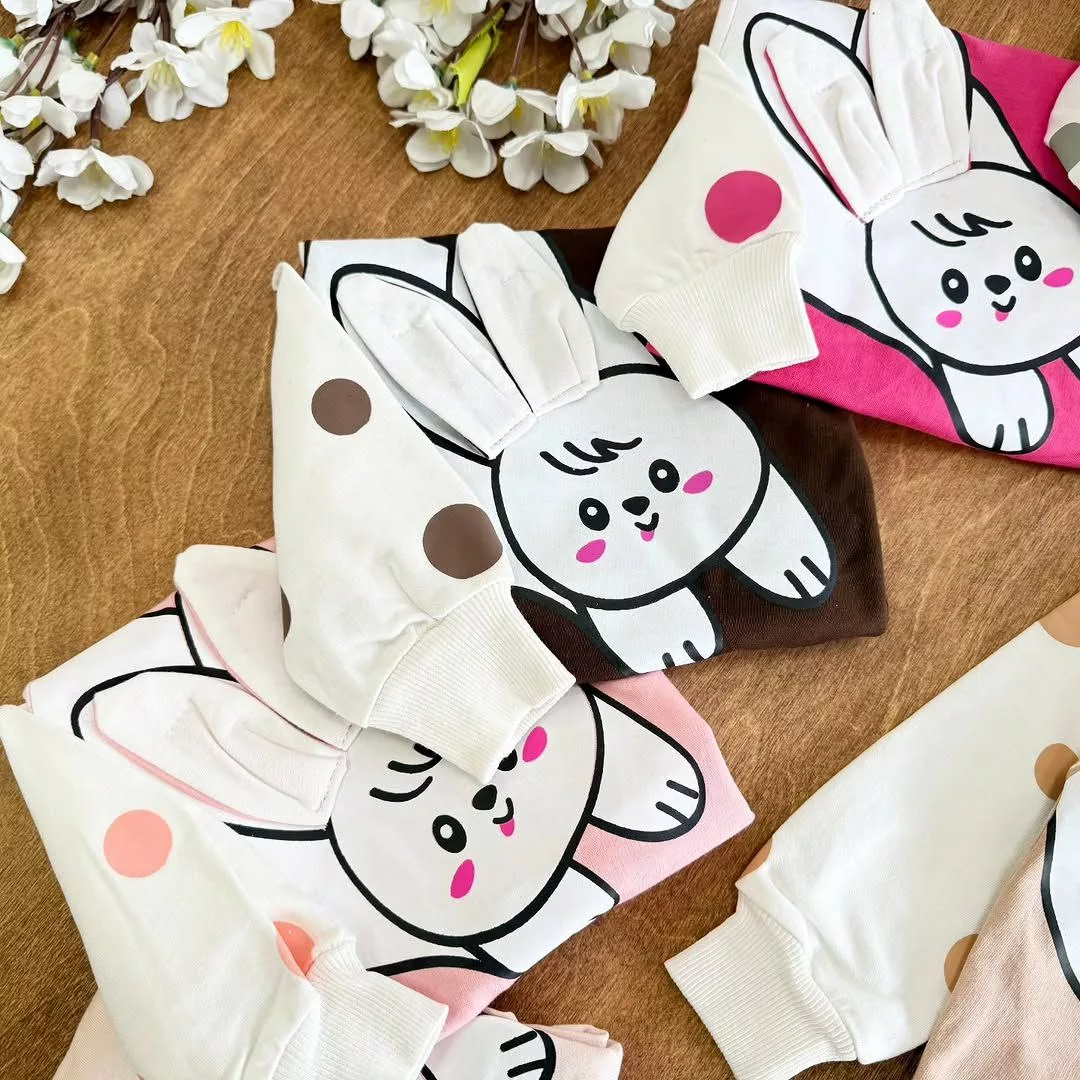 بلوز شلوار خرگوش گوش برجسته سایز ۳۵ تا ۵۰ کد ۵۵۲۹