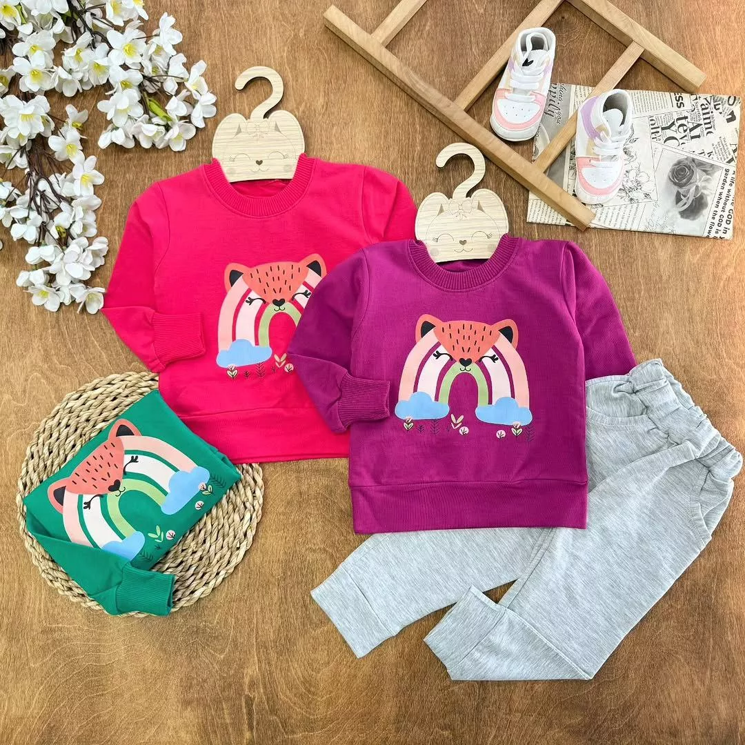 بلوز شلوار روباه رنگین کمانی سایز ۳۵،۴۰ کد ۵۵۳۰