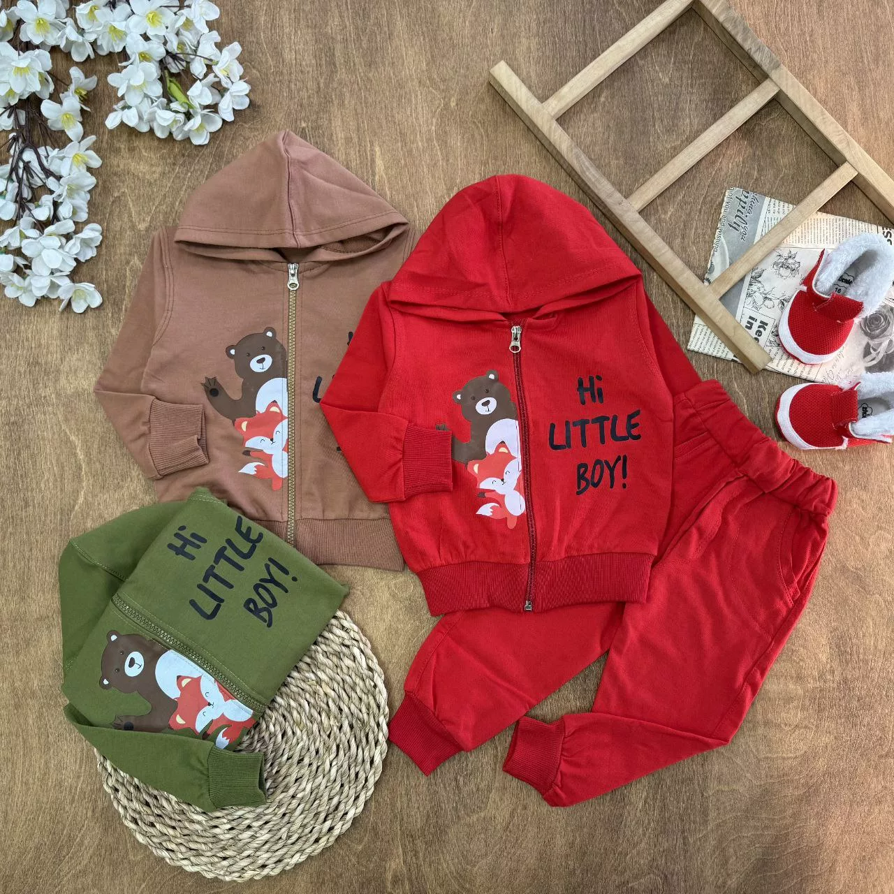 سویشرت شلوار خرس و روباه سایز ۳۵،۴۰ کد ۵۵۳۱