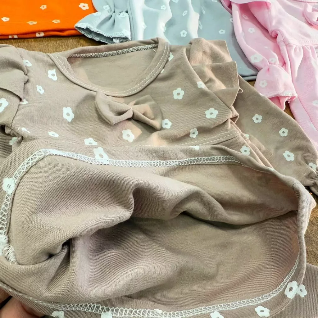 سارافون شلوار چین دار شکوفه سایز ۱ تا ۳ کد ۵۵۳۵