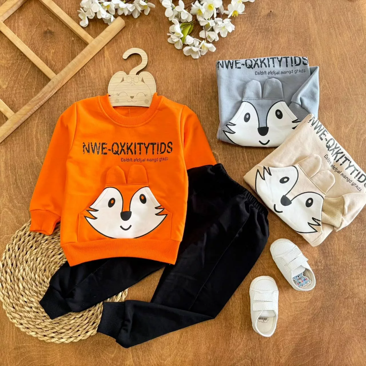 بلوز شلوار روباه جیب گوش دار NS سایز ۳۵ تا ۴۵ کد ۵۵۴۶