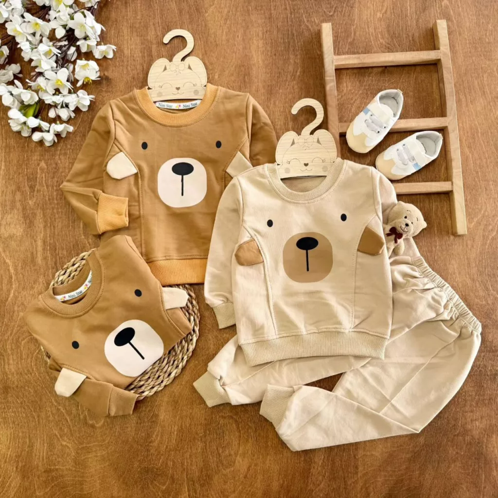 بلوز شلوار خرس گوش دار (NS) سایز ۳۵ تا ۴۵ کد ۵۵۴۸