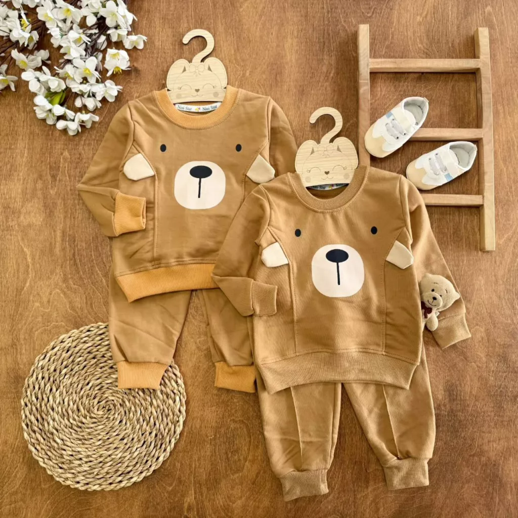 بلوز شلوار خرس گوش دار (NS) سایز ۳۵ تا ۴۵ کد ۵۵۴۸