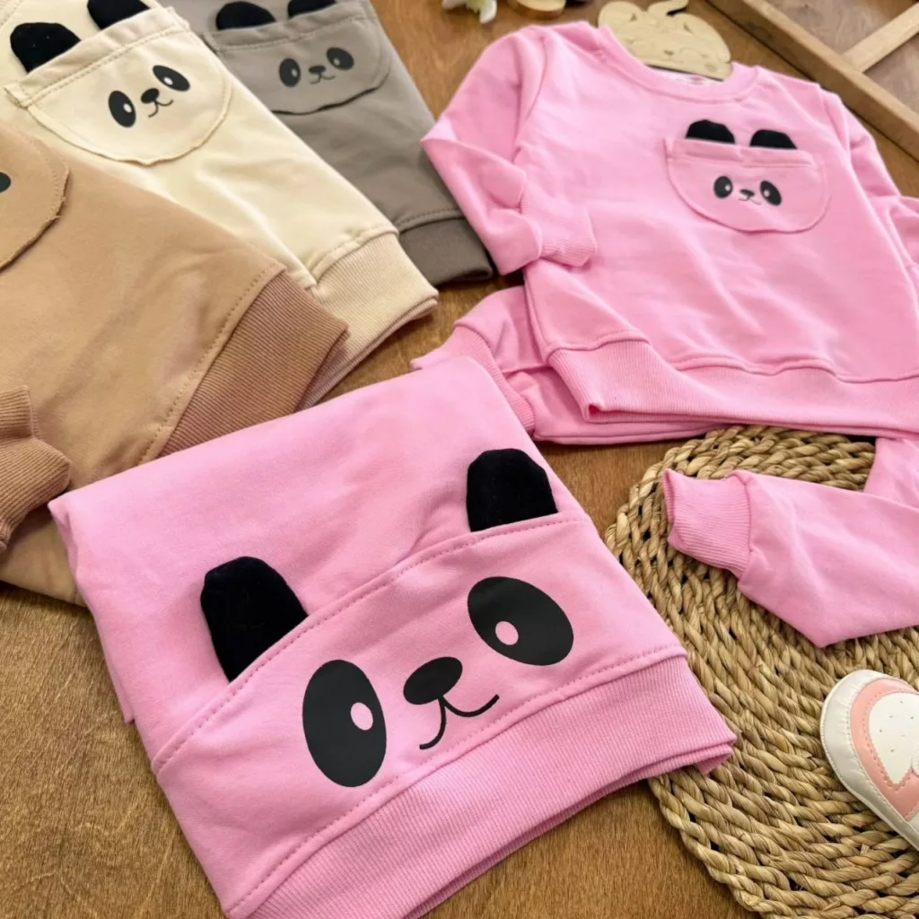 بلوز شلوار جیب پاندایی گوش دار NS سایز ۳۵ تا ۴۵ کد ۵۵۵۰