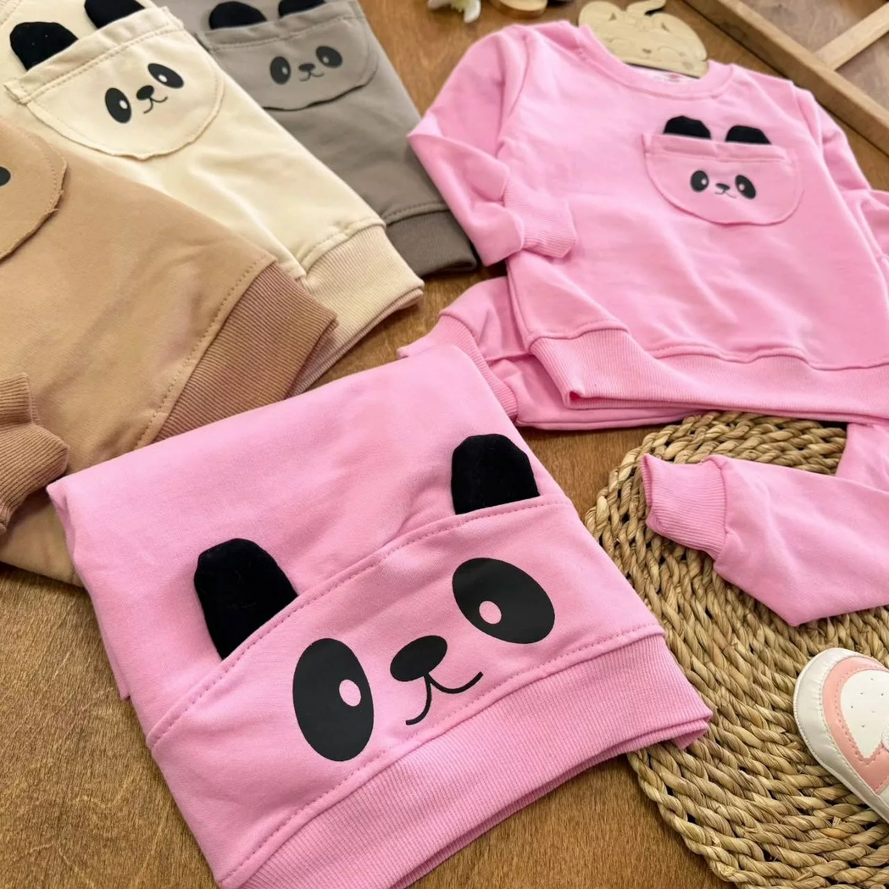 بلوز شلوار جیب پاندایی گوش دار NS سایز ۳۵ تا ۴۵ کد ۵۵۵۰