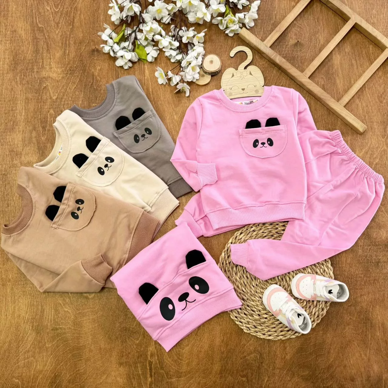 بلوز شلوار جیب پاندایی گوش دار NS سایز ۳۵ تا ۴۵ کد ۵۵۵۰