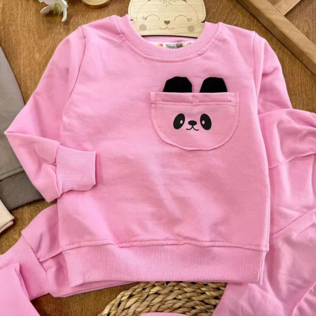 بلوز شلوار جیب پاندایی گوش دار NS سایز ۳۵ تا ۴۵ کد ۵۵۵۰