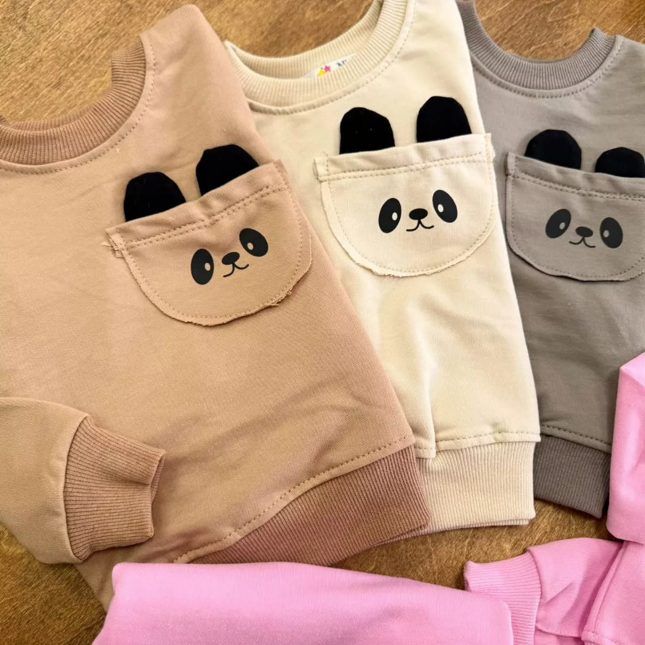 بلوز شلوار جیب پاندایی گوش دار NS سایز ۳۵ تا ۴۵ کد ۵۵۵۰