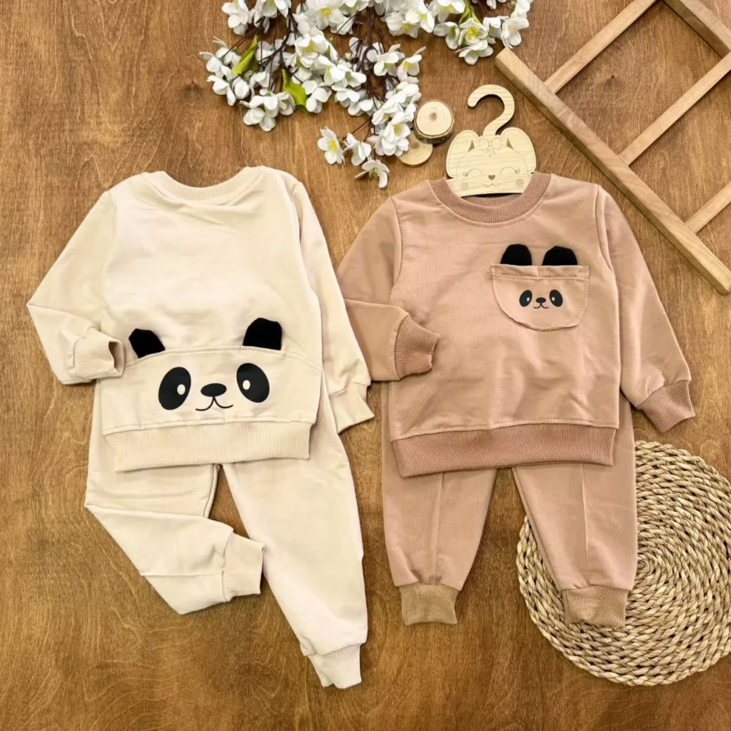 بلوز شلوار جیب پاندایی گوش دار NS سایز ۳۵ تا ۴۵ کد ۵۵۵۰