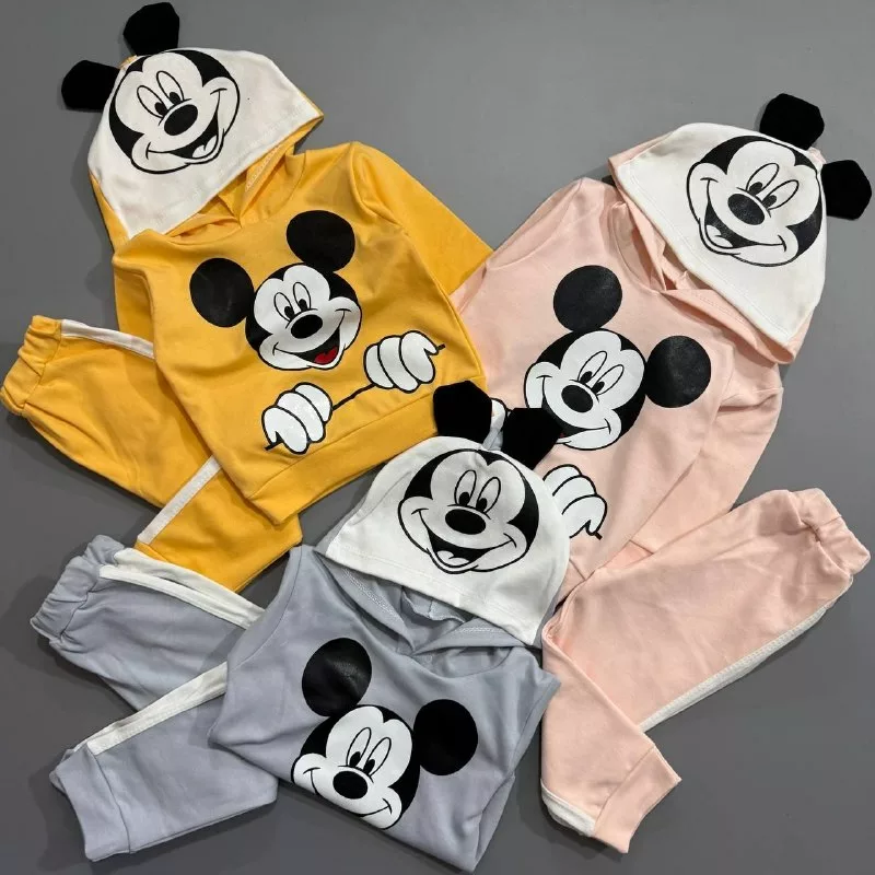 هودی شلوار میکی موس گوش دار سایز ۳۵،۴۰ کد ۵۵۷۱