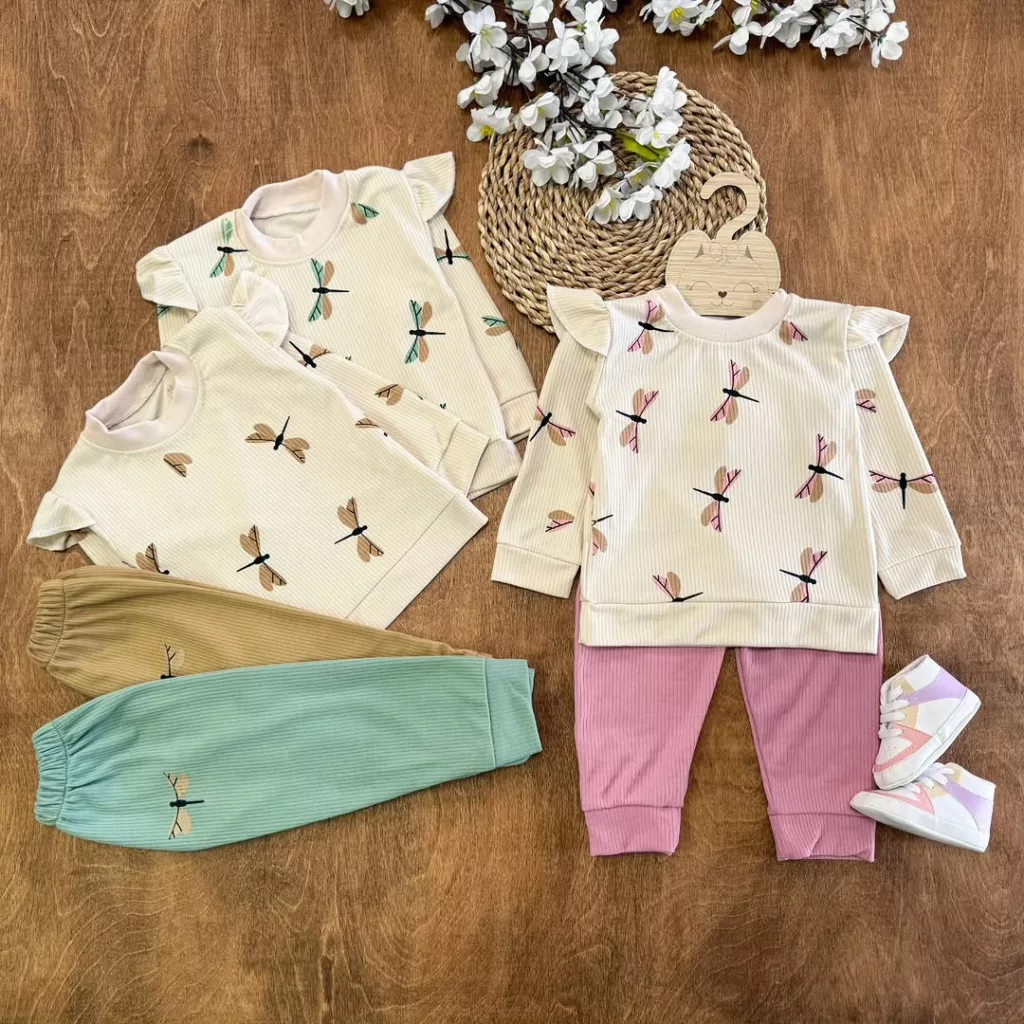 بلوز شلوار کبریتی سنجاقک (فروش ویژه) کد 4154