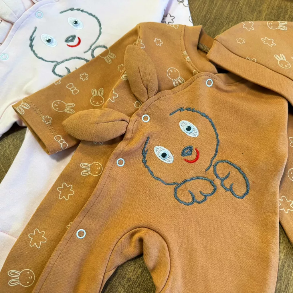 سرهمی پنبه چشم دار خرگوش سایز 1،2 کد 5603