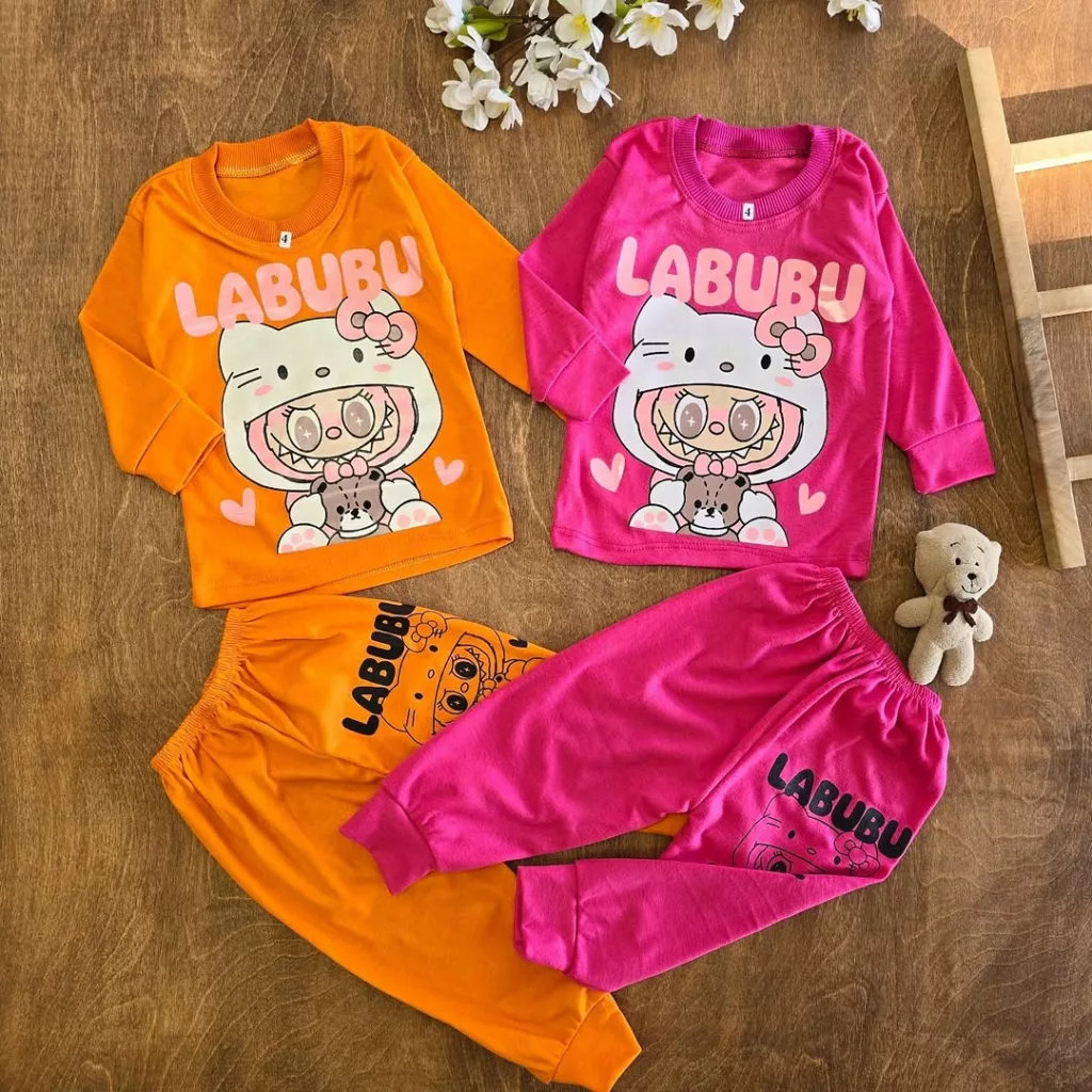 بلوز شلوار لبوبو Labubu سایز 4 تا 6 کد 5654