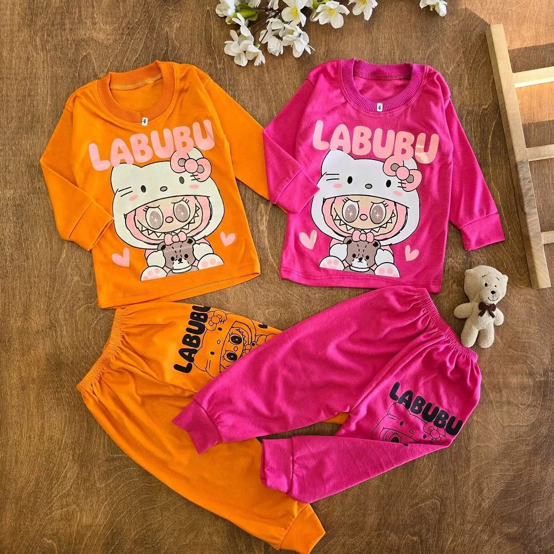 بلوز شلوار لبوبو Labubu سایز 4 تا 6 کد 5654