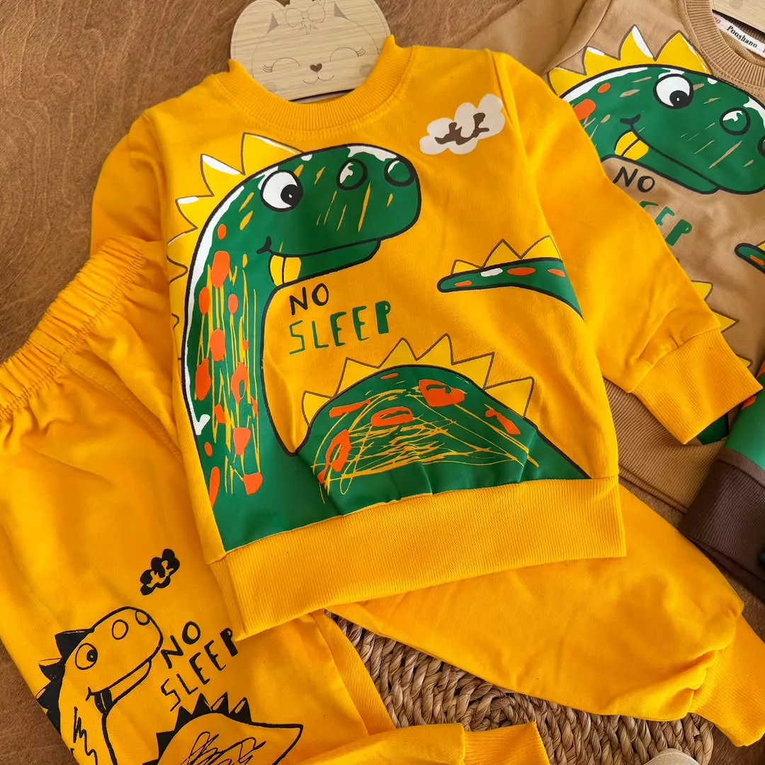 بلوز شلوار دایناسور no sleep سایز ۳۵ تا ۴۵ کد ۵۰۷۱