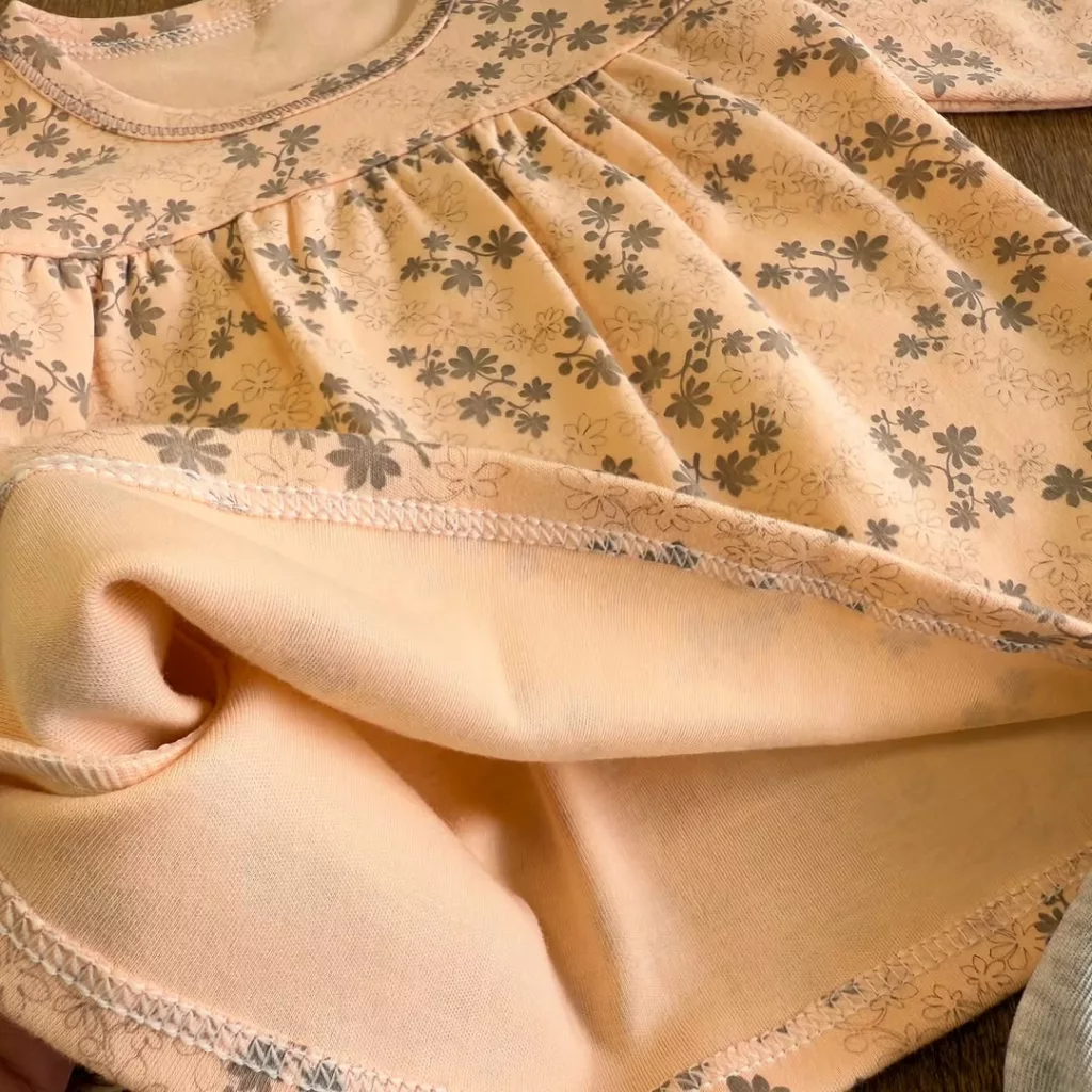 سارافون شلوار گلبهی گل گلی سایز 1 تا 3 کد 2527