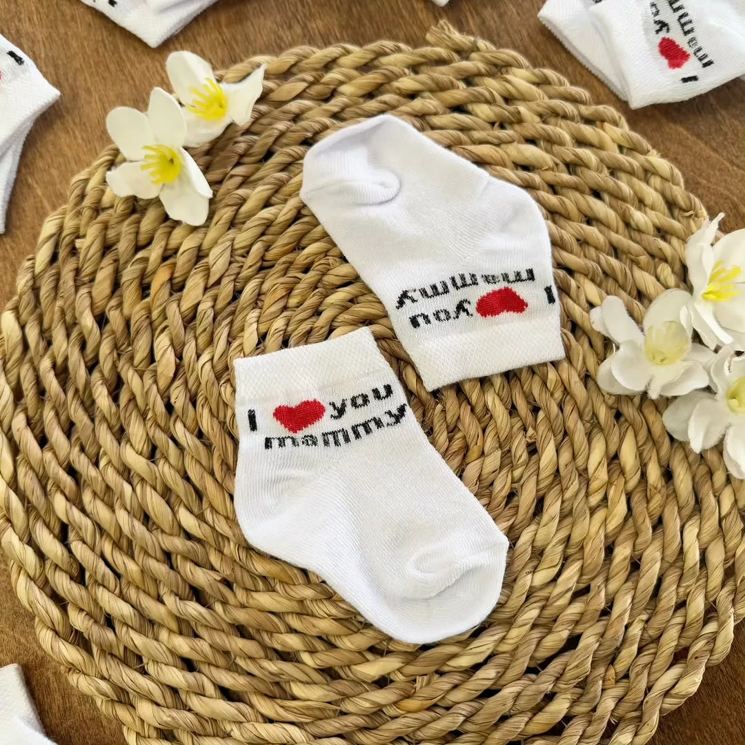 جوراب نوزادی قلبی ماما پاپا کد 5715