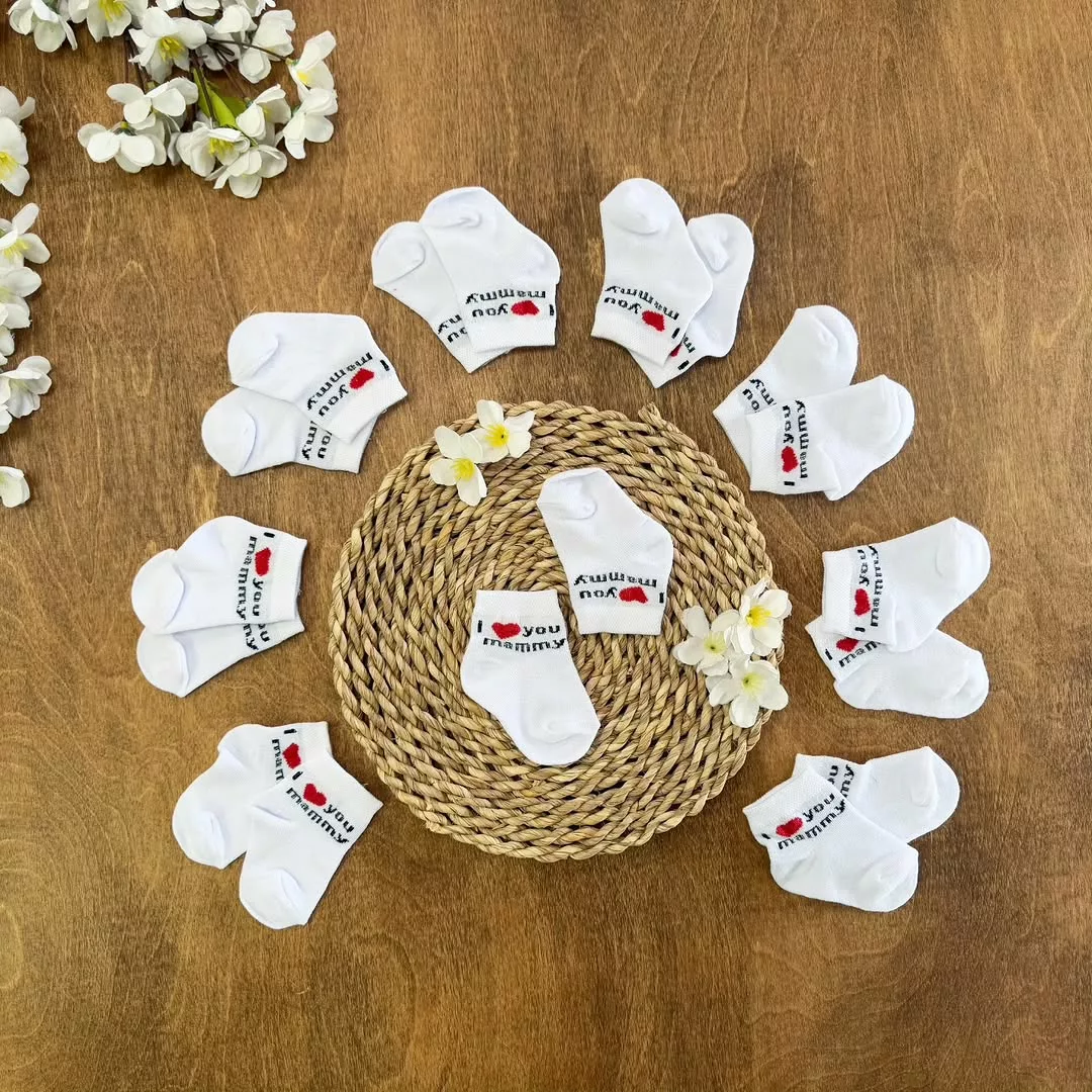 جوراب نوزادی قلبی ماما پاپا کد 5715