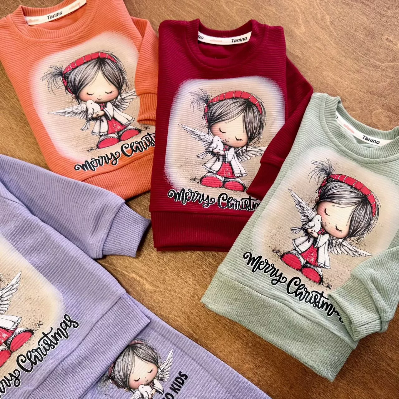 بلوز شلوار فرشته و پرنده سایز ۳۰ تا ۴۵ کد ۵۵۸۰