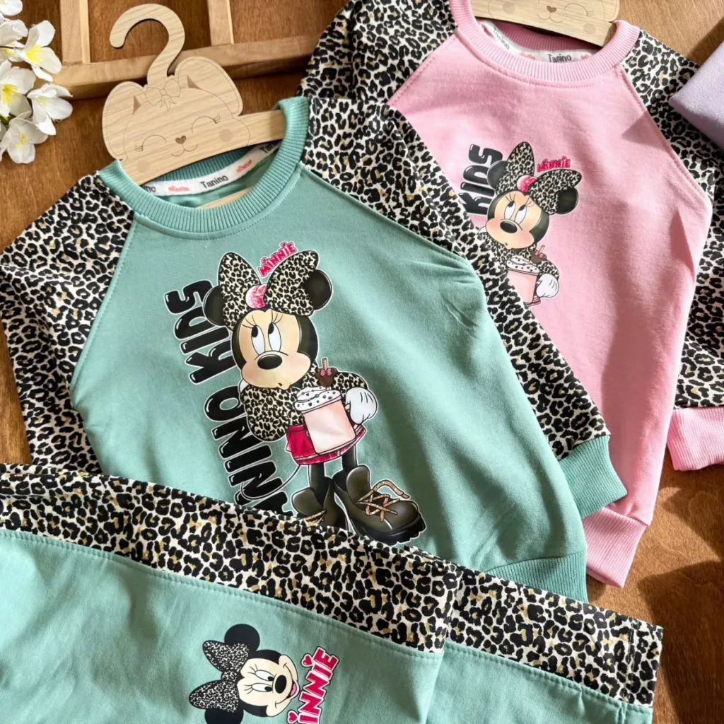 بلوز شلوار پلنگی مینی موس سایز ۴۰،۴۵ کد ۵۵۹۲