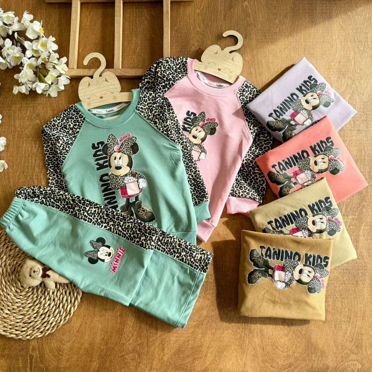 بلوز شلوار پلنگی مینی موس سایز ۴۰،۴۵ کد ۵۵۹۲