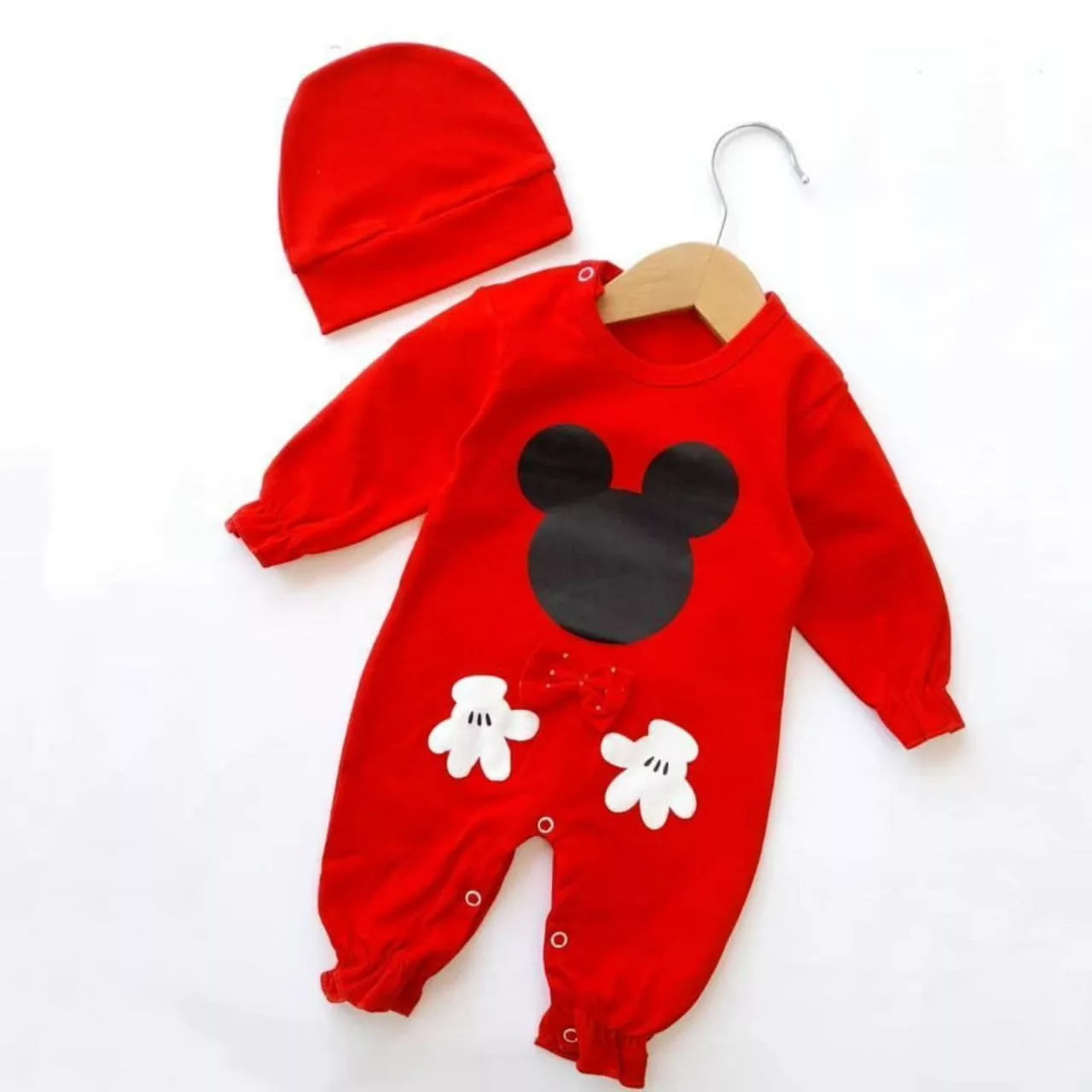 سرهمی پنبه قرمز میکی پاپیونی سایز ۱،۲ کد ۵۵۹۴