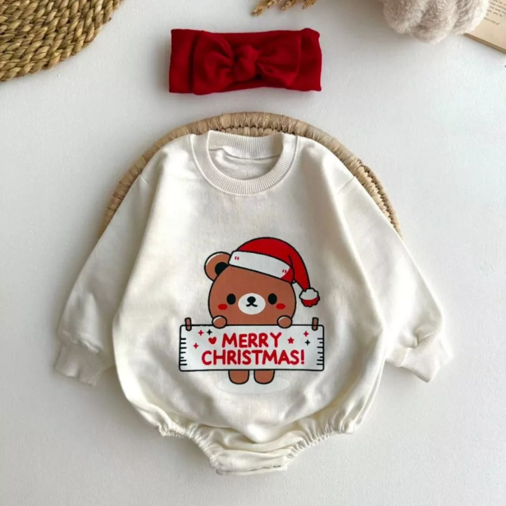 بادی آستین بلند مری کریسمس کد ۵۵۹۶