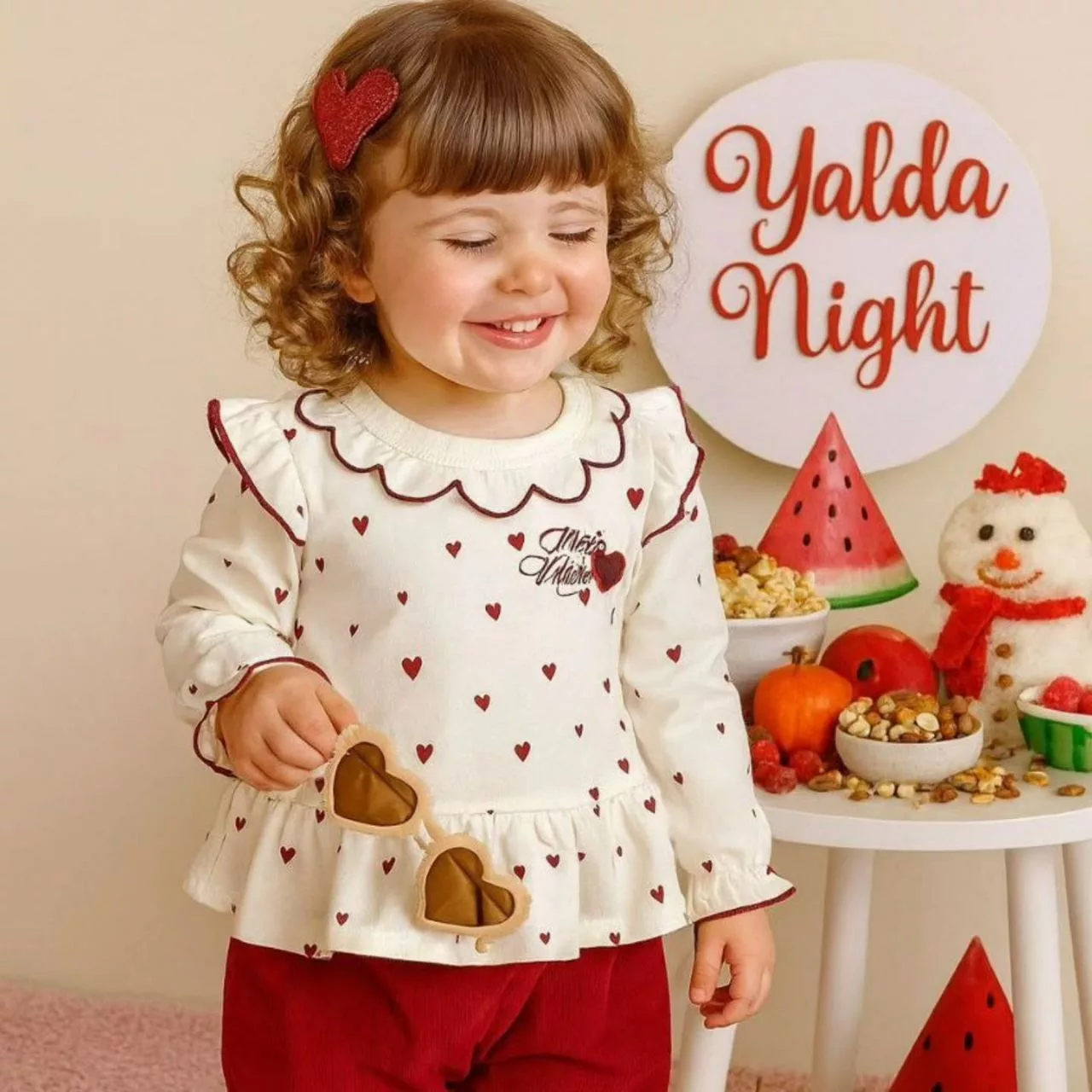 بلوز شلوار قلبی چین دار مدل بهار کد ۵۵۹۷