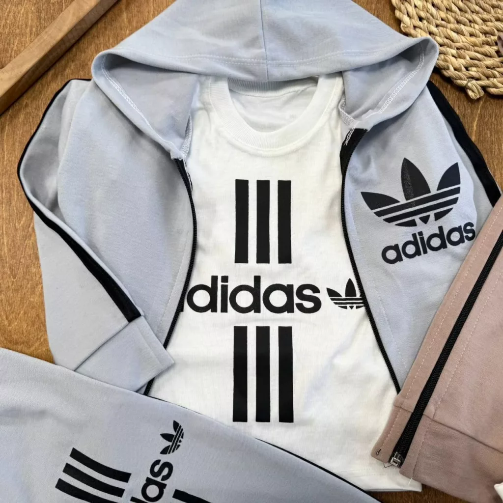 ست ۳ تکه سویشرت شلوار آدیداس سایز ۴۰،۴۵ کد ۵۶۰۶