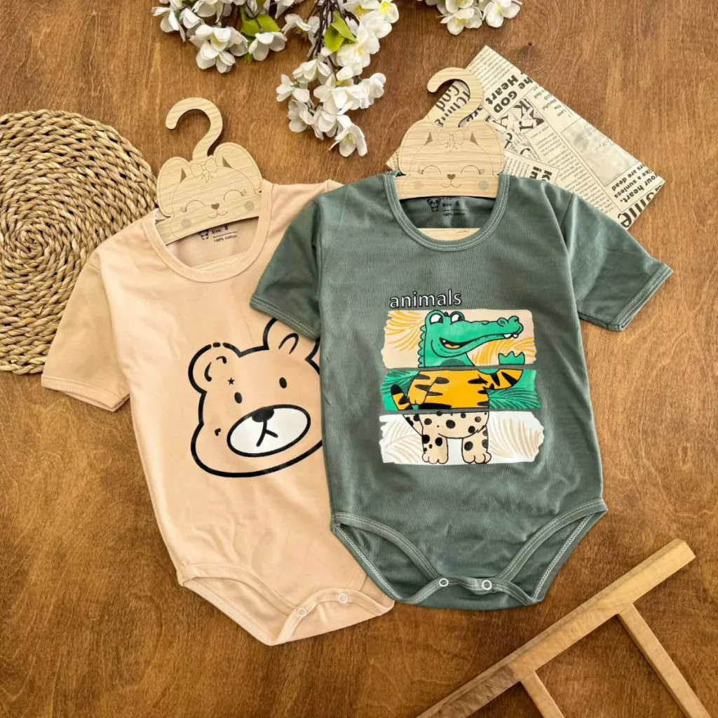 بادی آستین کوتاه ۴ طرح پاپیون کد ۵۶۰۸