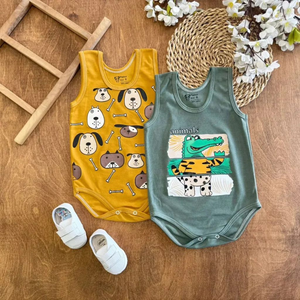 بادی رکابی تمساح و هاپو (پاپیون) سایز ۲ تا ۷ کد ۵۶۰۹