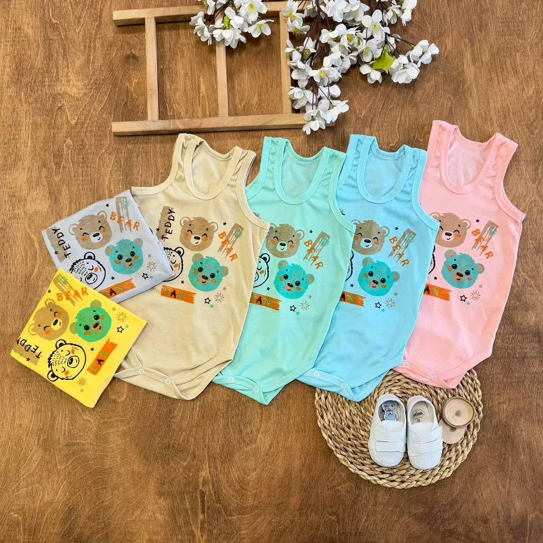 بادی رکابی سه کله خرس تدی سایز ۵،۶ کد ۵۶۱۳