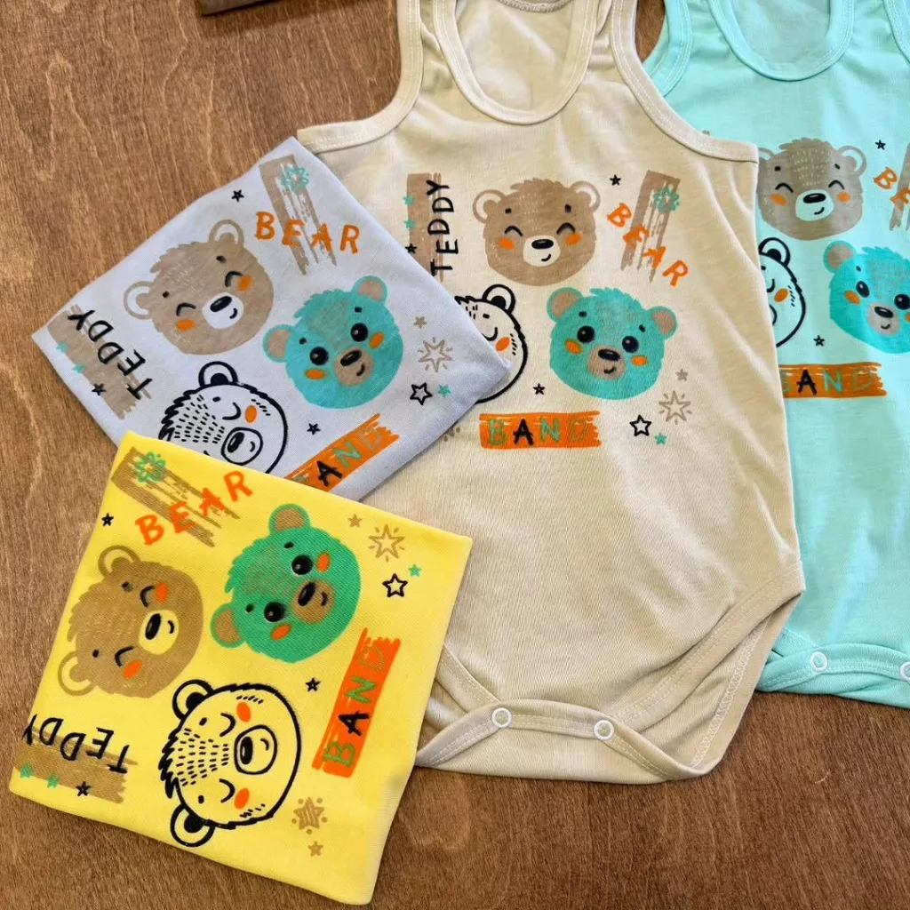 بادی رکابی سه کله خرس تدی سایز ۵،۶ کد ۵۶۱۳