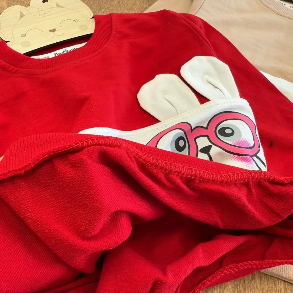 بلوز شلوار خرگوش عینکی گوش دار پوشانو کد ۵۶۲۷