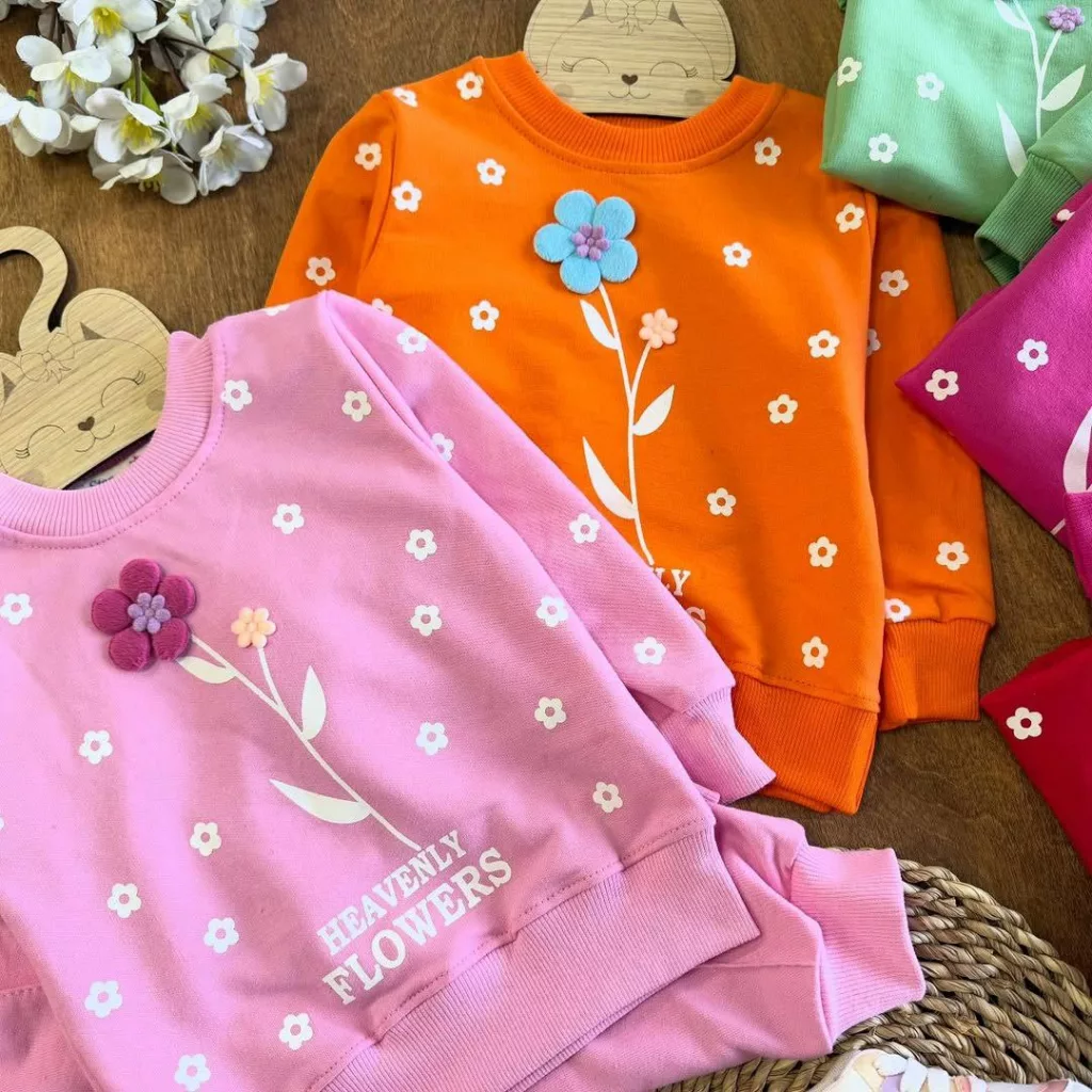  بلوز شلوار تک گل برجسته سایز ۳۵ تا ۴۵ کد ۵۶۳۹