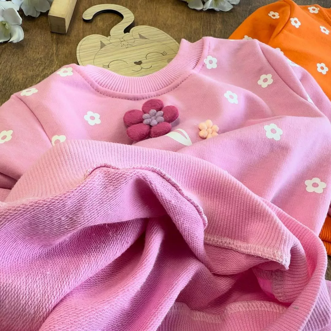  بلوز شلوار تک گل برجسته سایز ۳۵ تا ۴۵ کد ۵۶۳۹