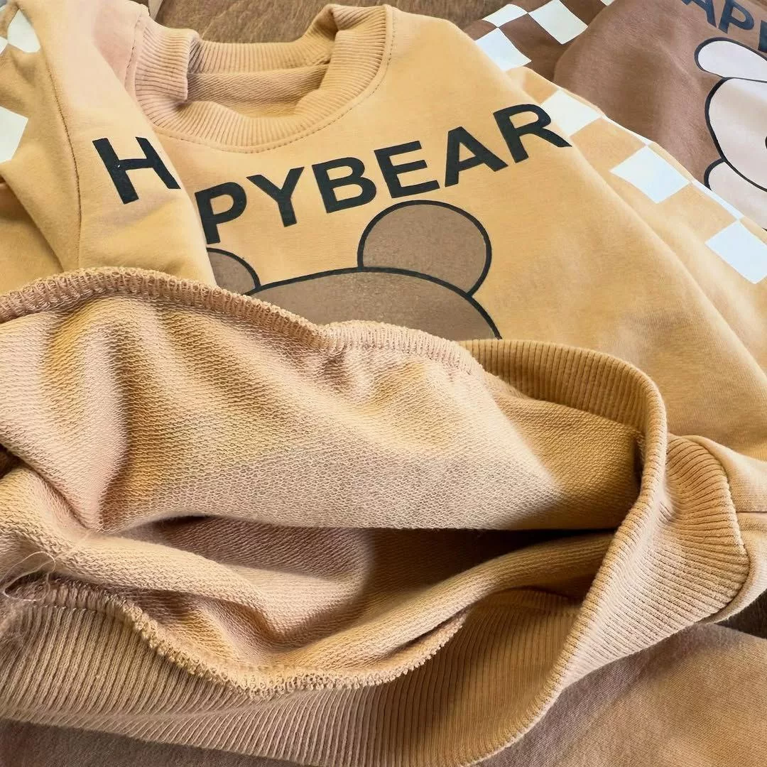 بلوز شلوار خرس آستین شطرنجی سایز ۳۵ تا ۴۵ کد ۵۶۴۰