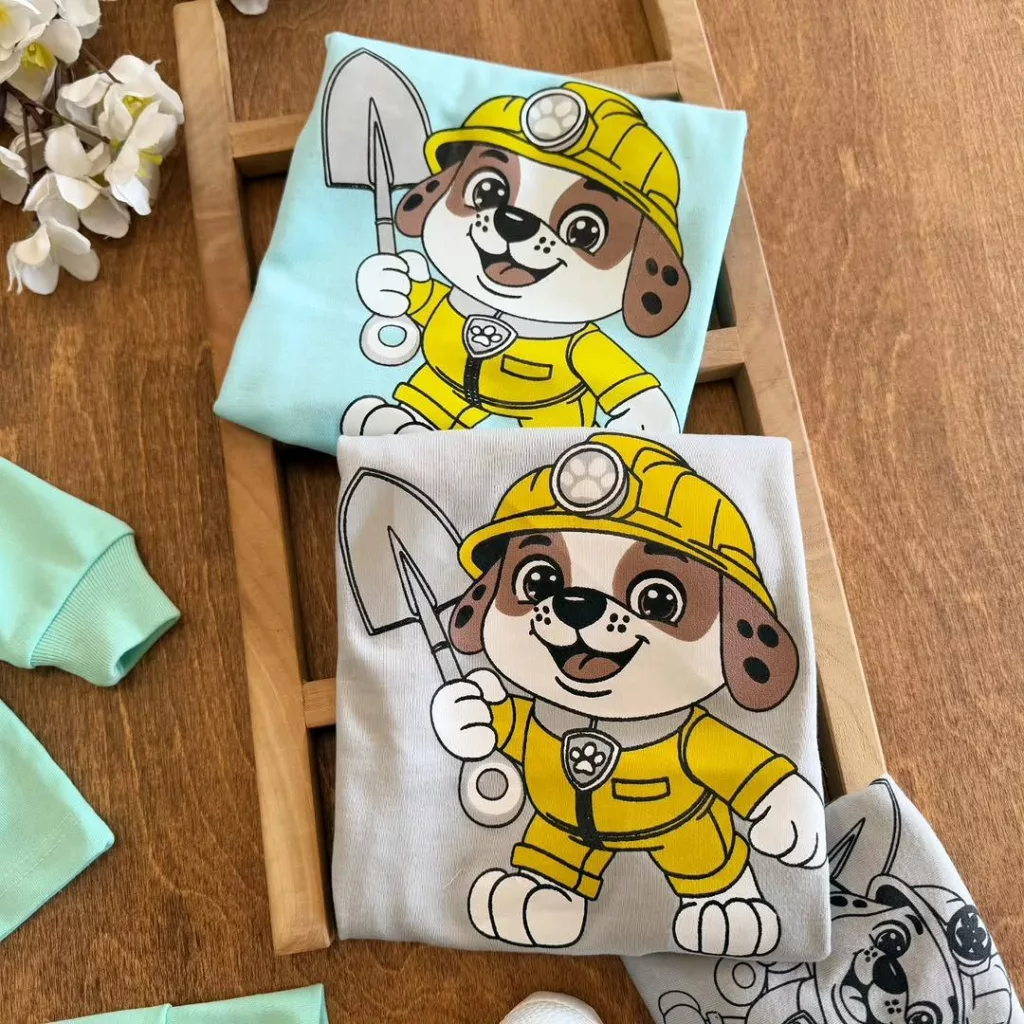 بلوز شلوار سگ نگهبان بیل به دست سایز ۴ تا ۶ کد ۵۶۵۸