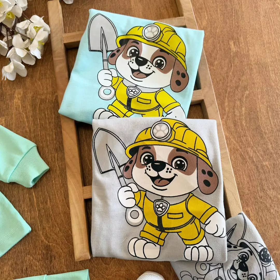 بلوز شلوار سگ نگهبان بیل به دست سایز ۴ تا ۶ کد ۵۶۵۸