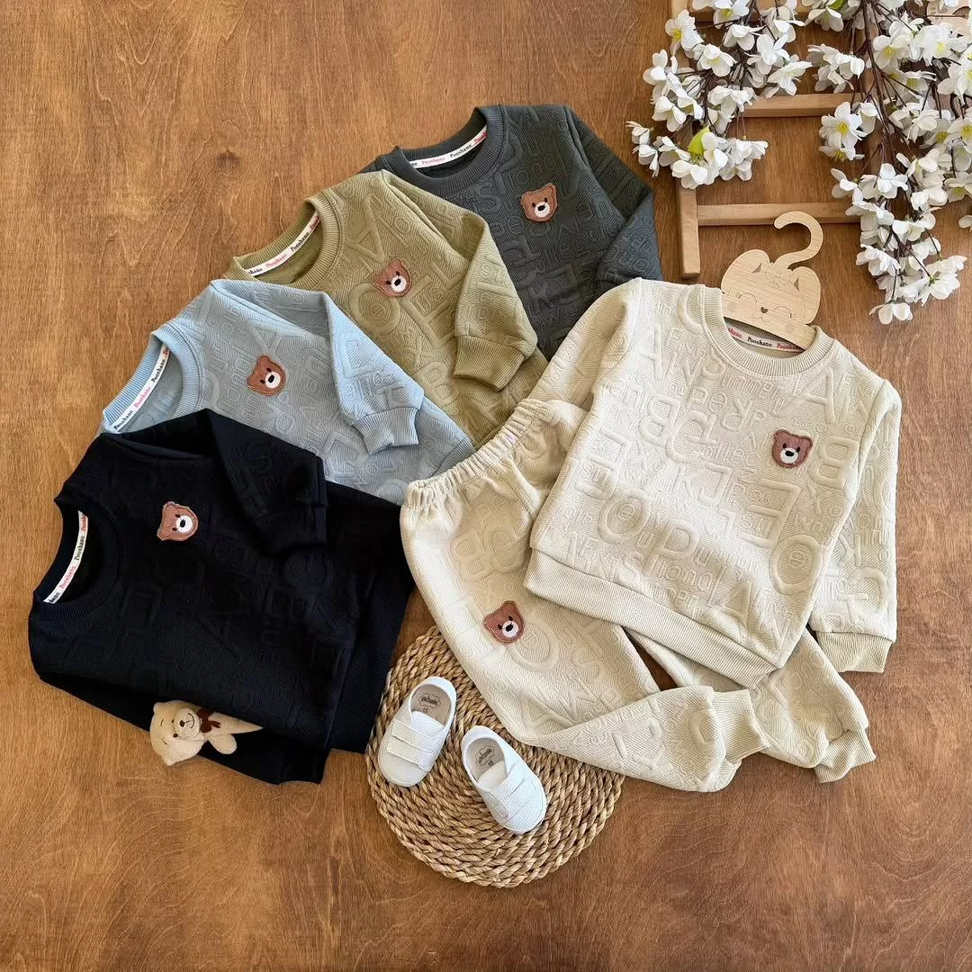 بلوز شلوار ژاکارد خرس (طرح EO) سایز ۴۰ تا ۵۵ کد ۵۶۶۲