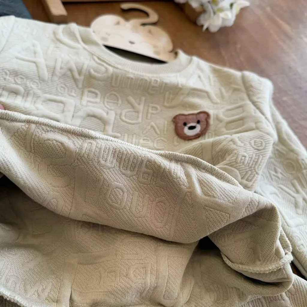 بلوز شلوار ژاکارد خرس سایز ۴۰ تا ۵۵ کد ۵۶۶۲