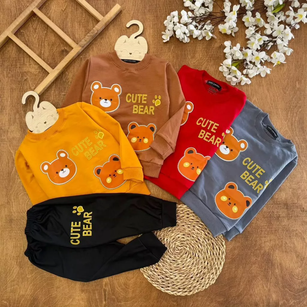 بلوز شلوار دو خرس کیوت سایز ۴۰،۴۵ کد ۵۶۶۶