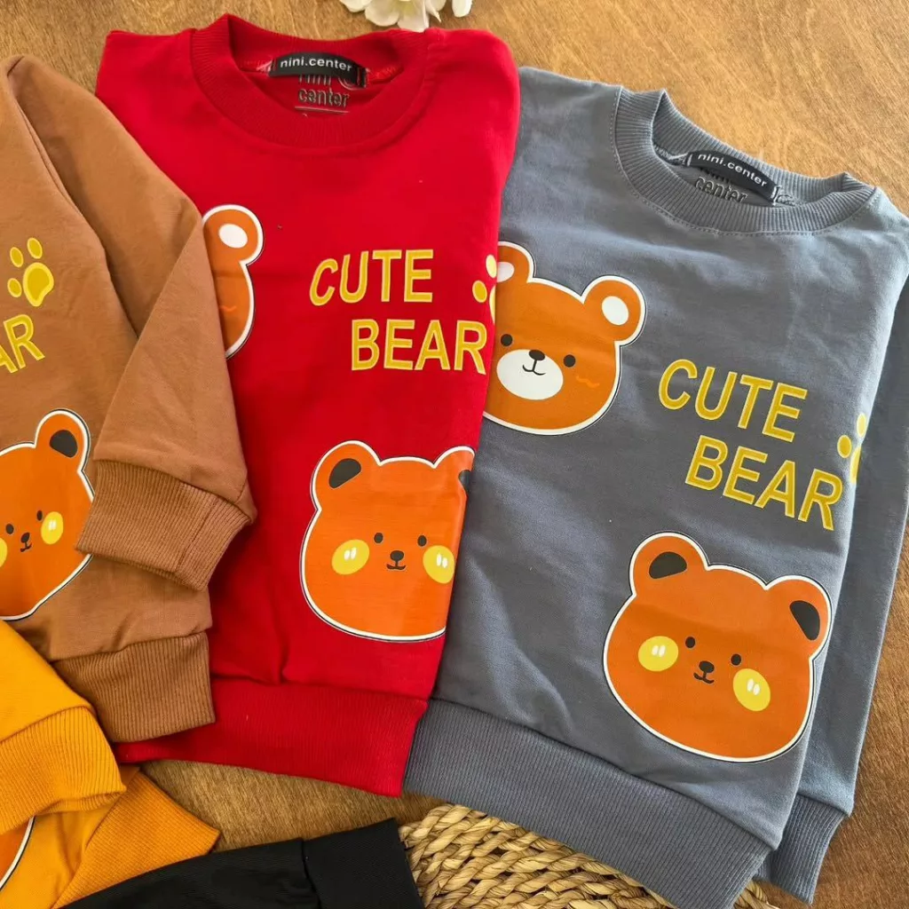 بلوز شلوار دو خرس کیوت سایز ۴۰،۴۵ کد ۵۶۶۶