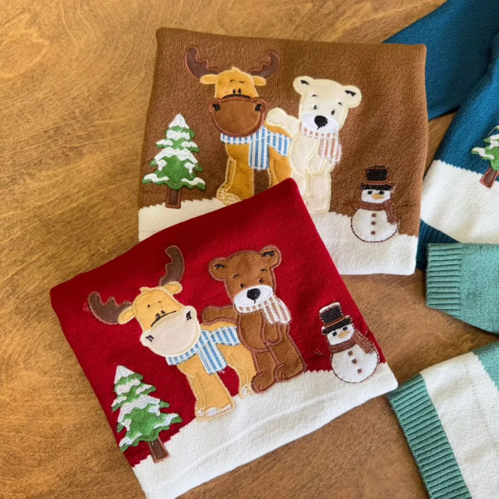 بافت گپ خرس و گوزن برفی سایز ۳۵ تا ۵۰ کد ۵۶۷۰