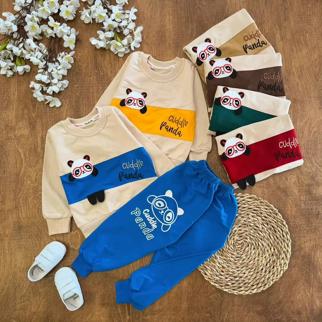 بلوز شلوار پاندا عینکی پادار سایز ۳۵ تا ۵۰ کد ۵۶۸۷