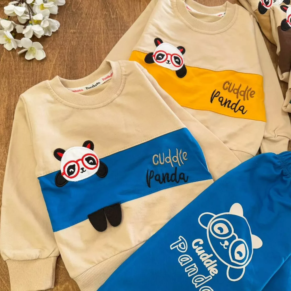 بلوز شلوار پاندا عینکی پادار سایز ۳۵ تا ۵۰ کد ۵۶۸۷