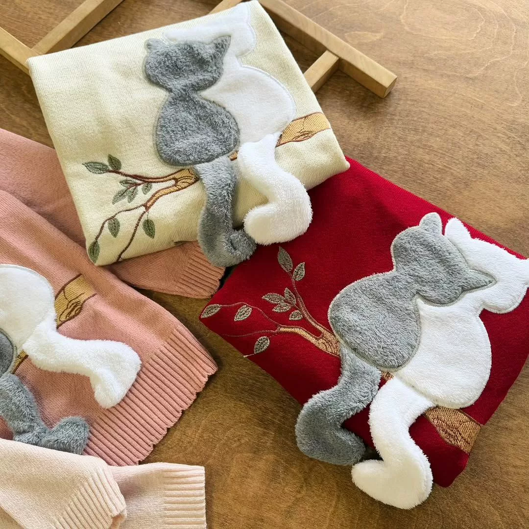 بافت گپ دو گربه دم دار سایز ۴۵،۵۰ کد ۵۶۷۵