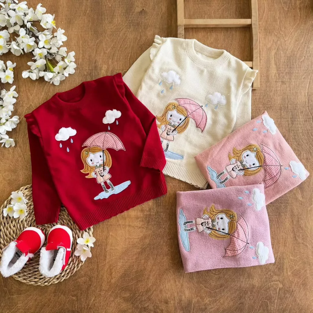 بافت گپ دختر و چتر سایز ۴۰ تا ۵۰ کد ۵۶۷۷