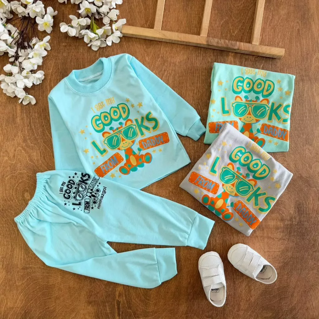 بلوز شلوار زرافه good looks (کمرنگ) سایز ۴ تا ۶ کد ۵۶۸۱